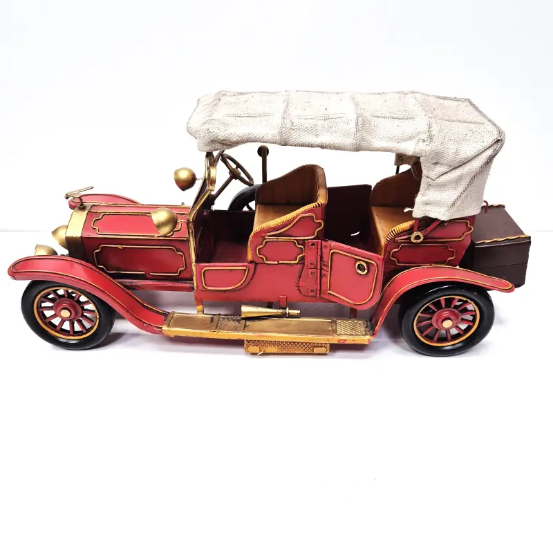 Masina epoca, rosie din metal, model 12-13 red